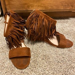Boutique brand fringe wedges